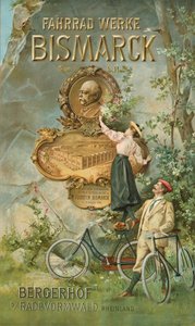 ملصق إعلاني عن Fahrrad Werke Bismarck